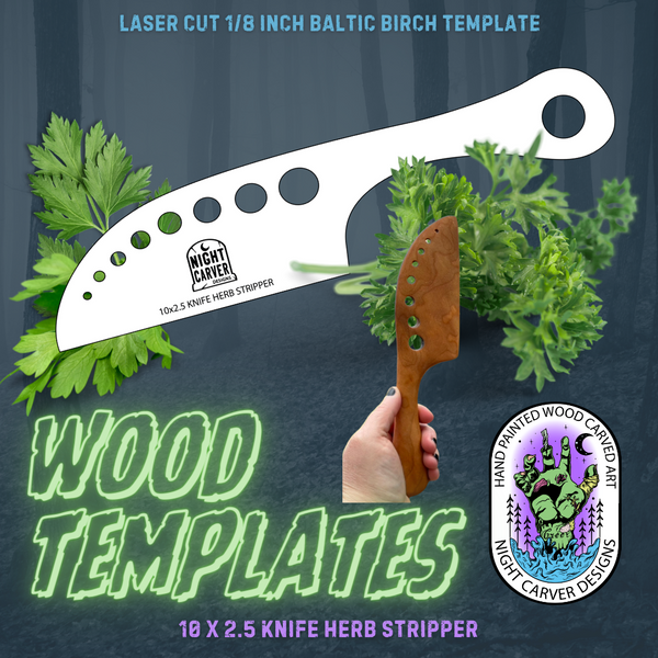 10X2.5 KNIFE HERB STRIPPER - BALTIC BIRCH TEMPLATE