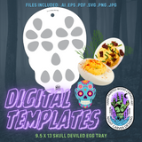 9.5x13 SKULL DEVILED EGG TRAY - DIGITAL TEMPLATE