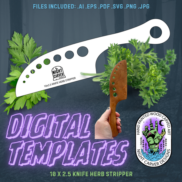 10X2.5 KNIFE HERB STRIPPER - DIGITAL TEMPLATE
