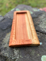 Cedar Tray carved 5 1/2 x 10 3/4