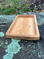 Oak carved tray 6 x 9.5