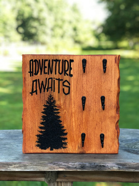 Adventure Awaits Tree with hooks