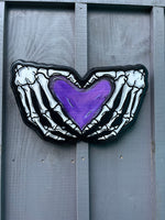 Purple Skeleton Heart