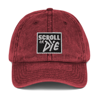 Scroll or Die Vintage Cotton Twill Cap